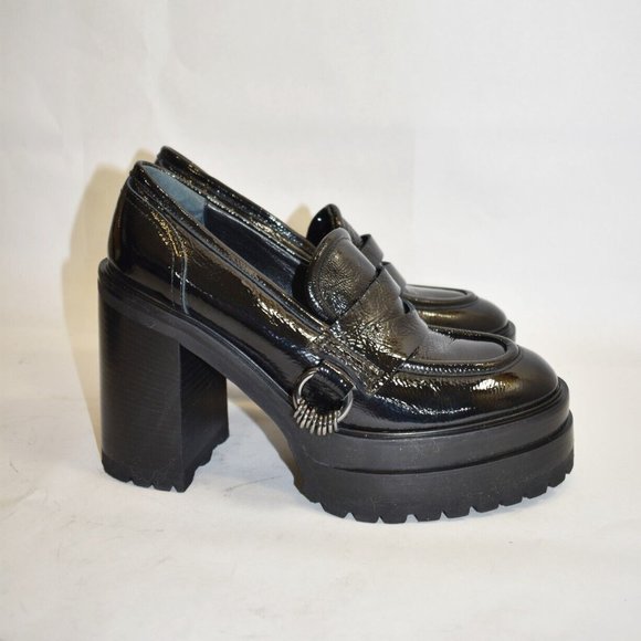 Escarpins AGL Patent Leather - Taille 8B US Femme, Talons Medium, Cuir Verni Noir - État Occasion